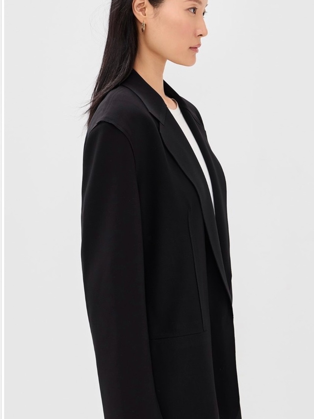 NORMA KAMALI Women’s Blazer Black Boyfriend Cut Jacket - Size 10 Career - Picture 3 of 8